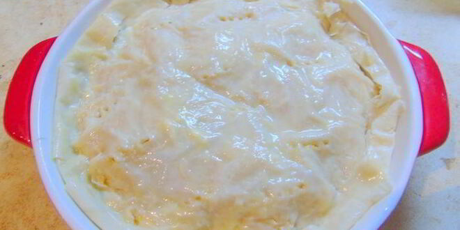 Рецепт яблочно-карамельного пирог с тестом фило