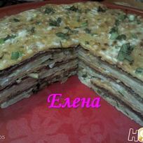 Рецепт Блинного постного торта Радужного