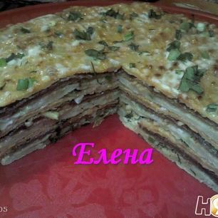 Рецепт Блинного постного торта Радужного