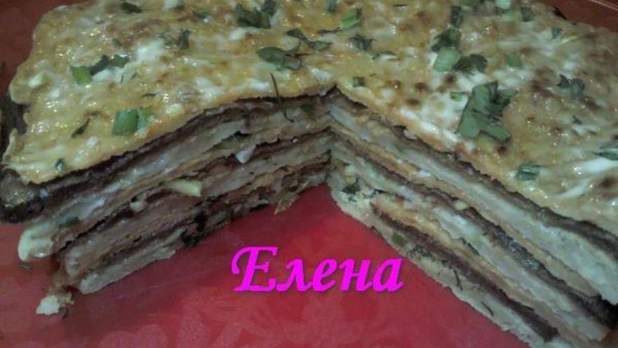 Рецепт блинного постного торта радужного