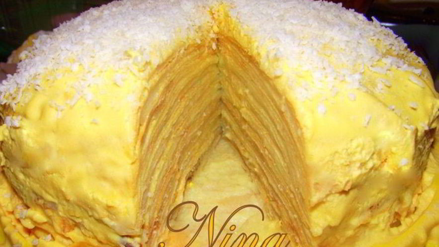 Рецепт блинного торта на белковых блинах