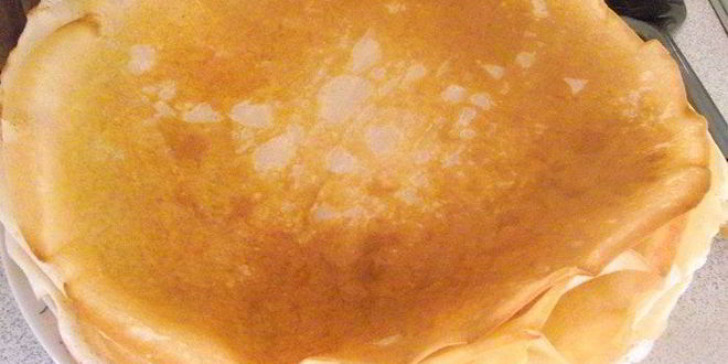 Рецепт блинного торта на белковых блинах