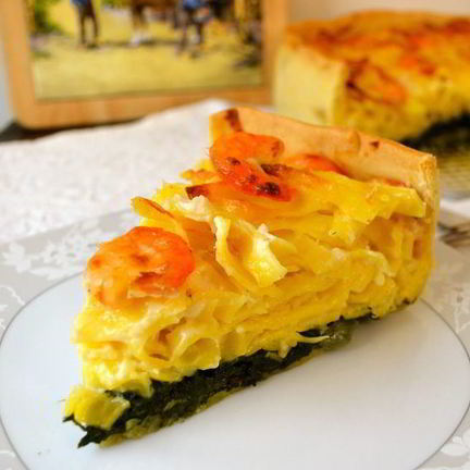 Рецепт Итальянского торта из тальятелле с креветками