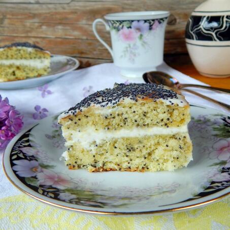 Рецепт Макового торта со сметаной
