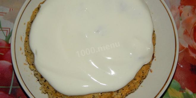 Рецепт макового торта со сметаной