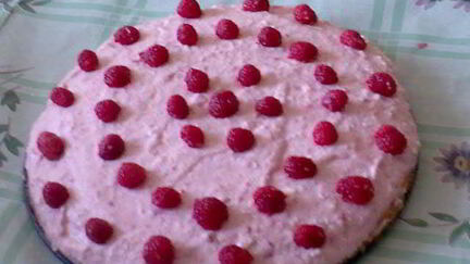 Рецепт Малинова-творожного торт