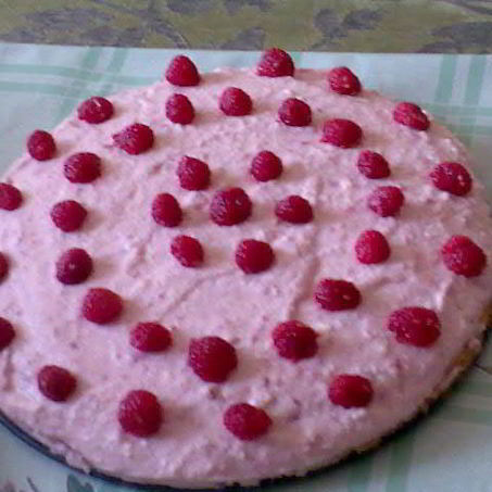 Рецепт Малинова-творожного торт