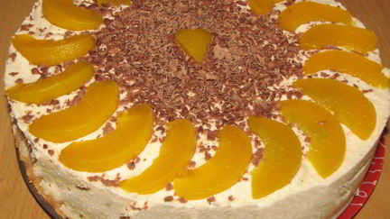 Рецепт Персикового торта с маскарпоне