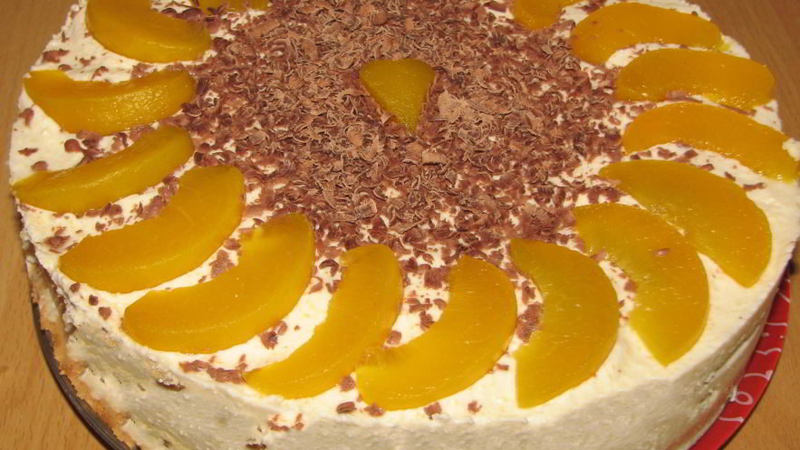 Рецепт персикового торта с маскарпоне
