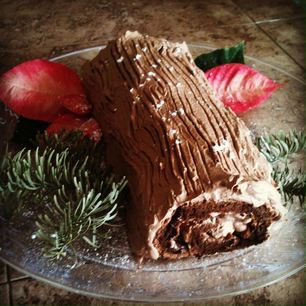 Рецепт Рождественского торта Полено