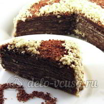 Шоколадный блинный торт