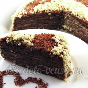 Рецепт Шоколадного блинного торта