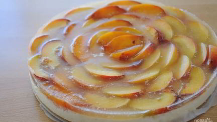 Рецепт Торта без выпечки Персиковая роза