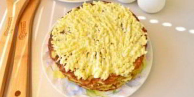 Рецепт торта из кабачковых блинчиков