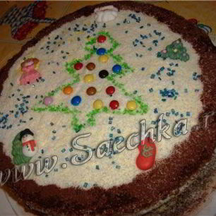 Рецепт Торта Новогодняя ночь