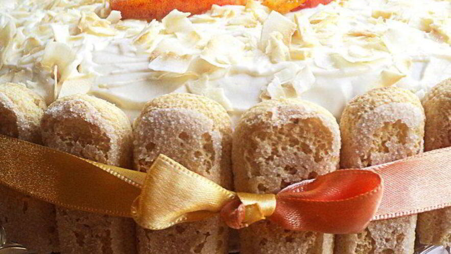 Рецепт торта с творожно-фруктовой начинкой