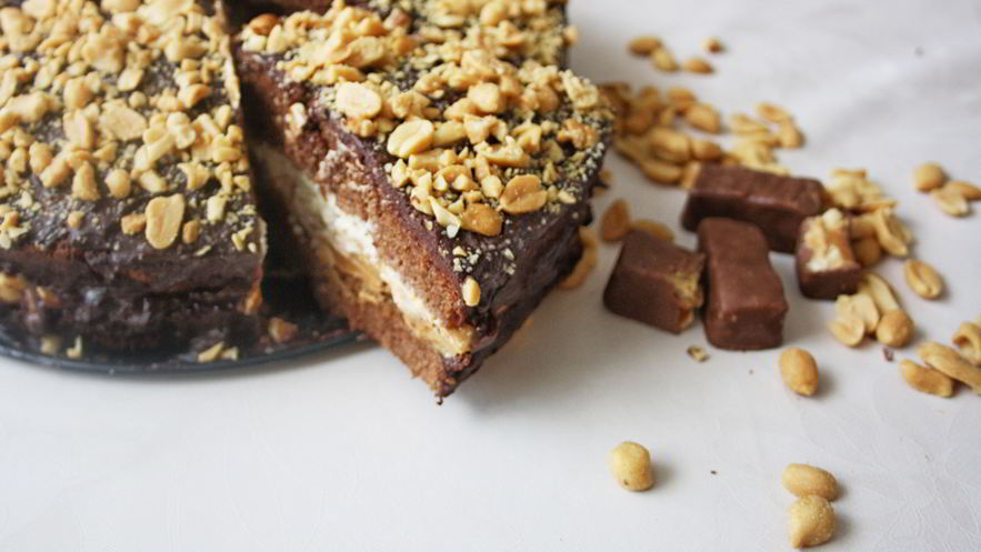 Рецепт торта сникерс с двумя кремами