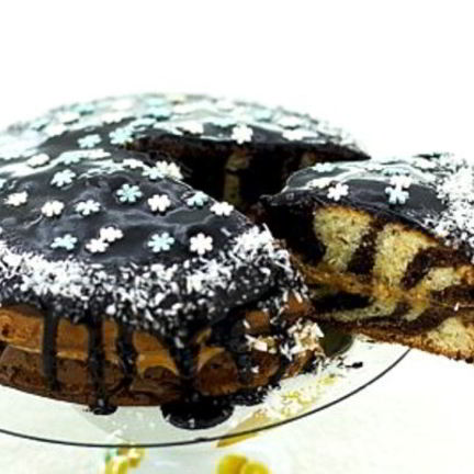 Рецепт Торта Зебра на сметане