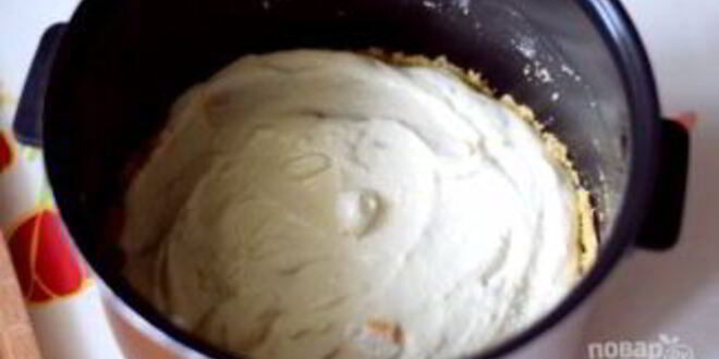 Рецепт творожного торта с фруктами в мультиварке