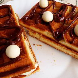 Рецепт Песочных вафель с творожным кремом