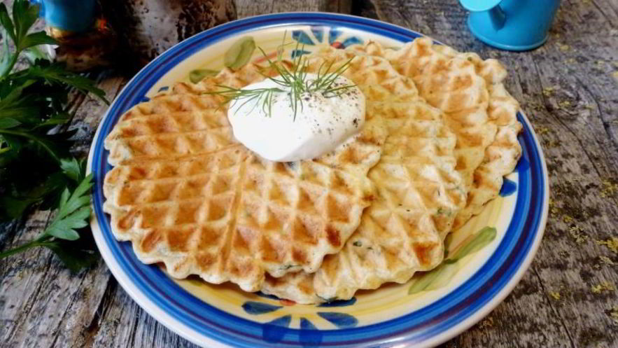 Рецепт пряных закусочных вафель