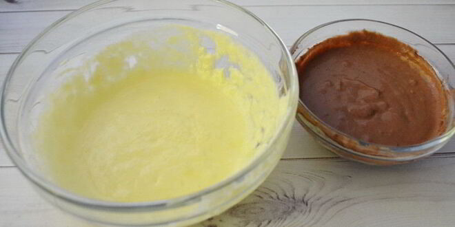 Рецепт шоколадна-ванильных вафли