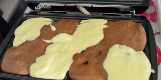 Рецепт шоколадна-ванильных вафли