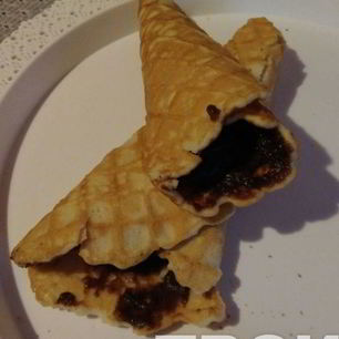 Рецепт Вафельных трубочек с заварным кремом