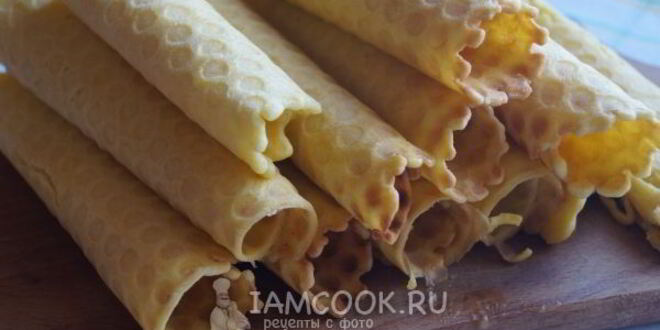 Рецепт вафельных трубочек со сгущенкой