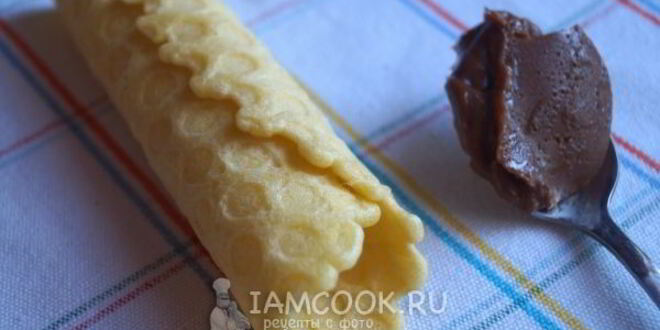 Рецепт вафельных трубочек со сгущенкой