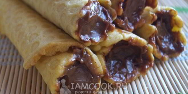 Рецепт вафельных трубочек со сгущенкой