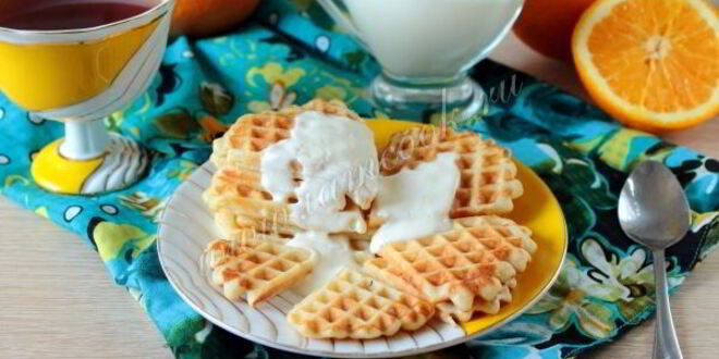 Рецепт вафель с апельсиновым кремом