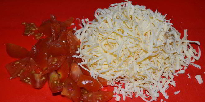 Рецепт вафель с сыром и помидором