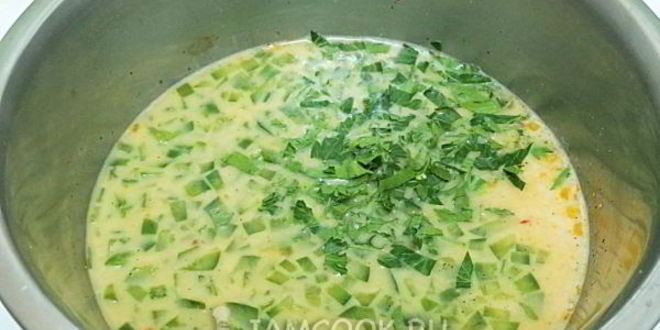 Рецепт закусочных сырных вафель с болгарским перцем и зеленью