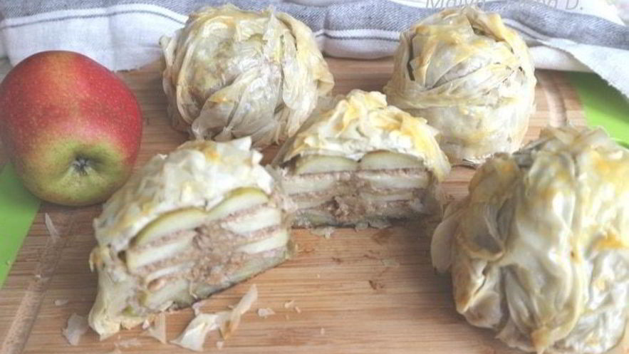 Рецепт яблок в тесте фило