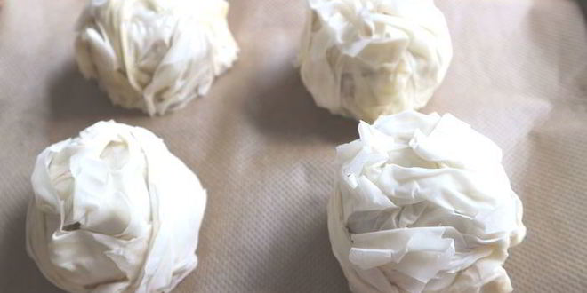 Рецепт яблок в тесте фило