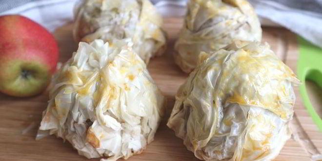 Рецепт яблок в тесте фило