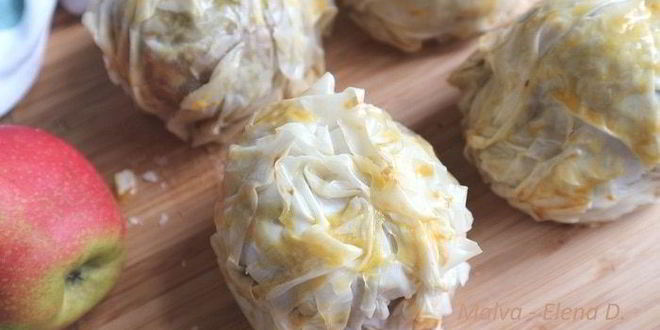 Рецепт яблок в тесте фило