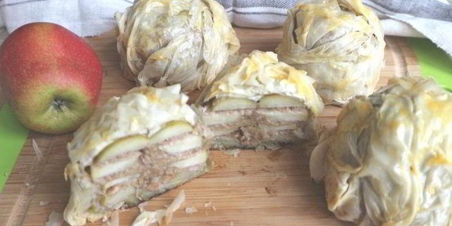 Рецепт яблок в тесте фило