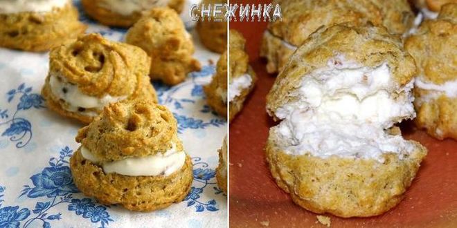 Рецепт овсяных эклеров с творожным кремом