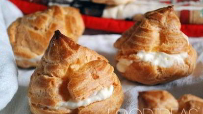 Рецепт Профитролей с творожным кремом