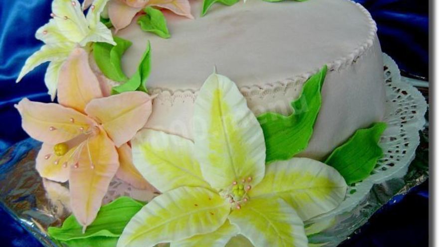 Рецепт торта с профитролями скоро лето с цветами