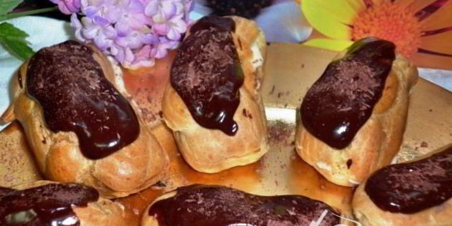 Рецепт эклеров с кокосовым кремом