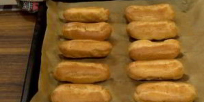 Рецепт эклеров с шоколадной помадкой и масляным кремом