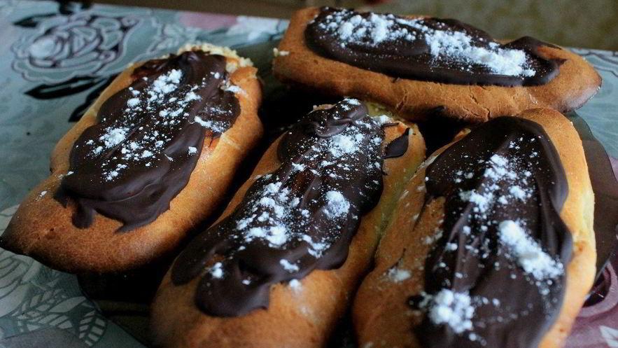 Рецепт эклеров со сливочным кремом