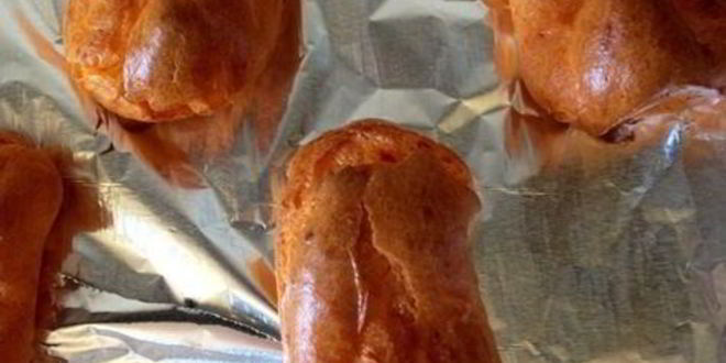 Рецепт закусочных томатных эклеров с кремом из моцареллы