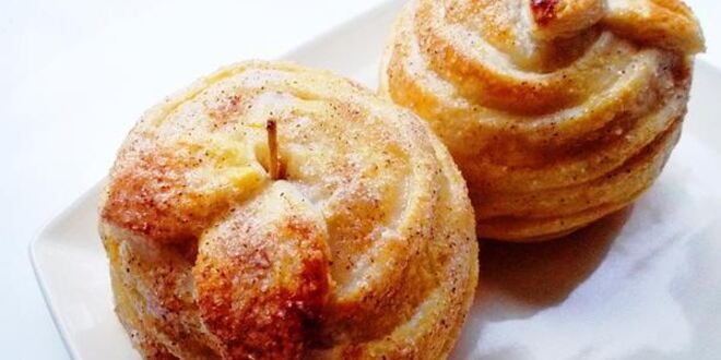 Рецепт запеченных яблок в тесте