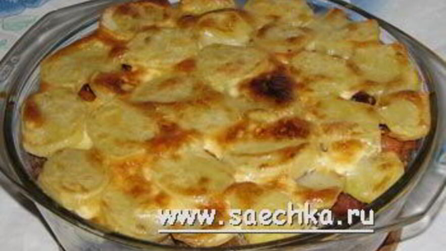 Рецепт картофельной запеканки с фаршем и грибами