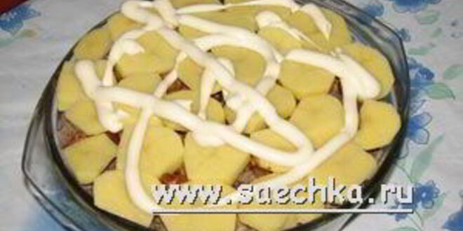 Рецепт картофельной запеканки с фаршем и грибами