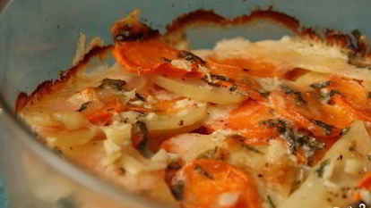 Рецепт Картофельной запеканки с сырным соусом